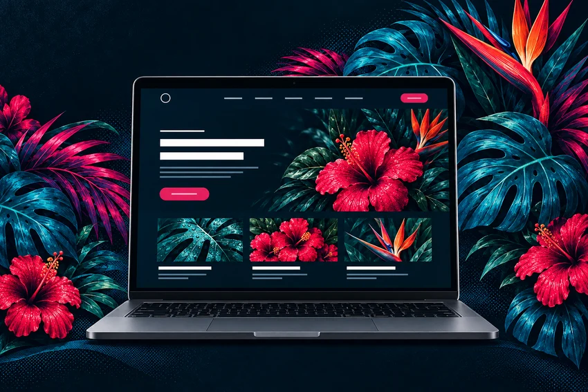 Ilustración de una página web conectada con su negocio